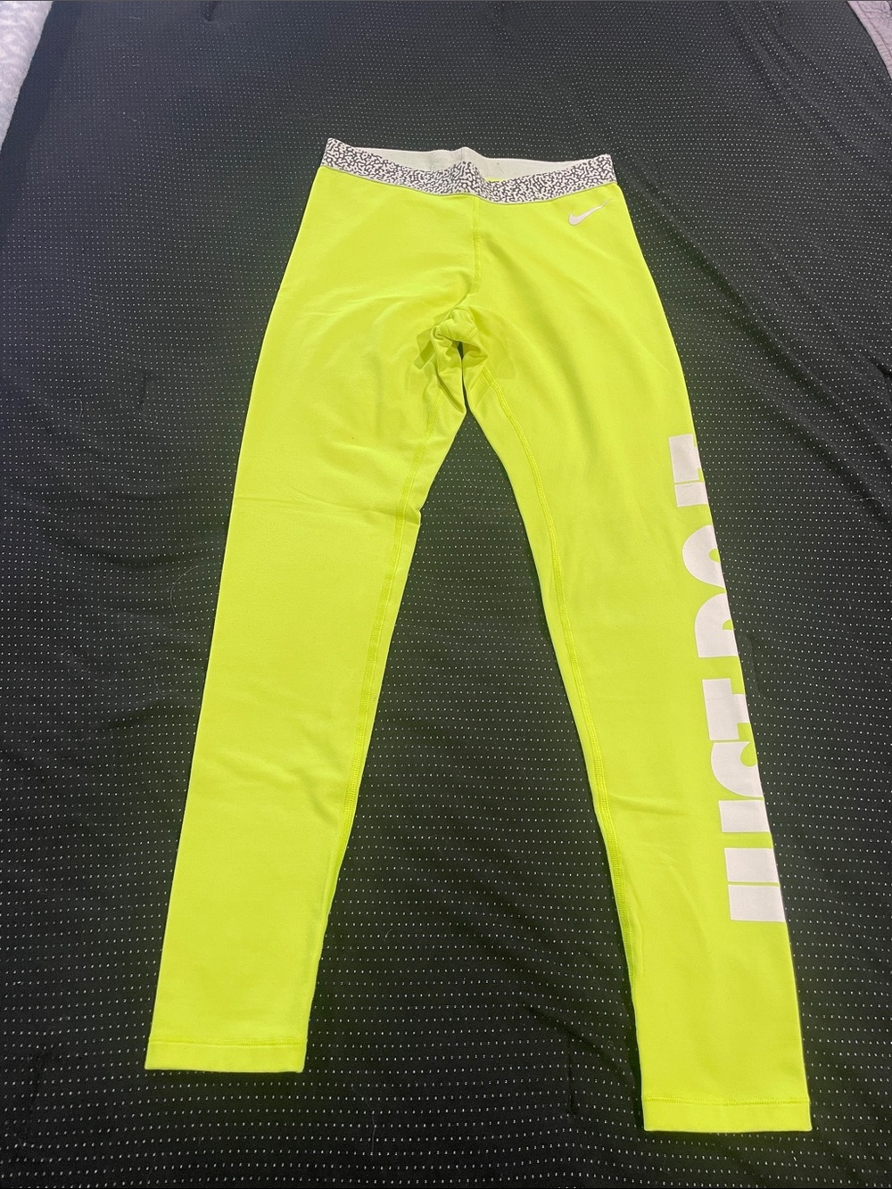 Nike Neon Yellow 'Just Do It' Leggings